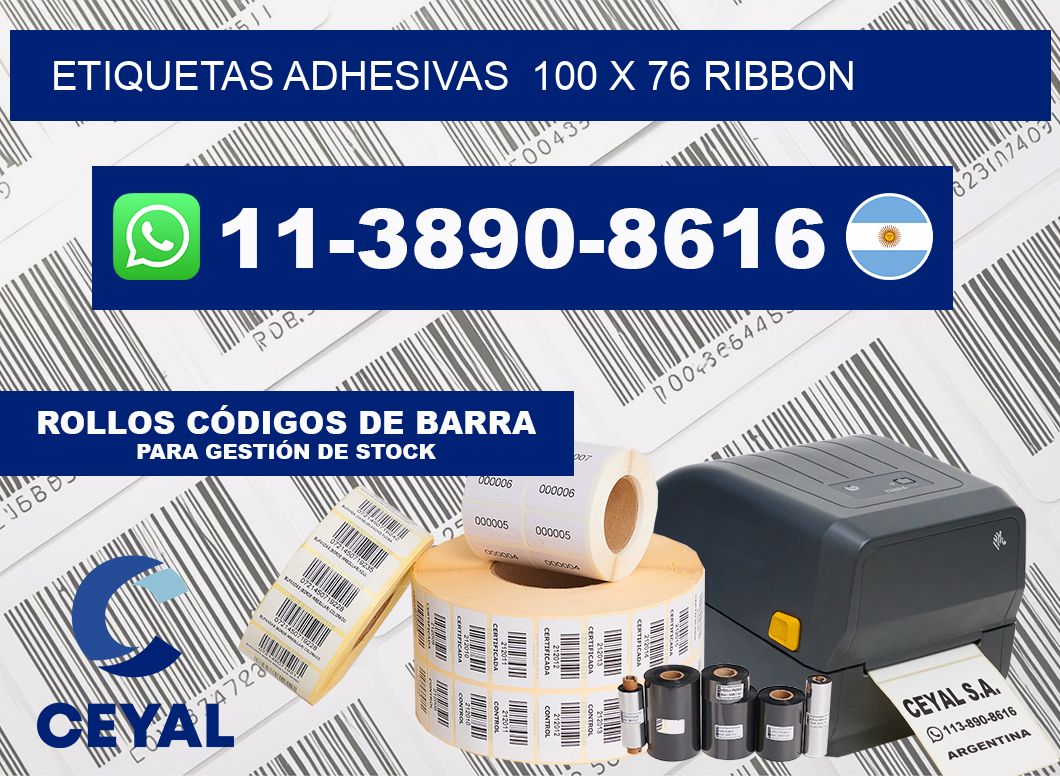 Etiquetas adhesivas  100 x 76 ribbon