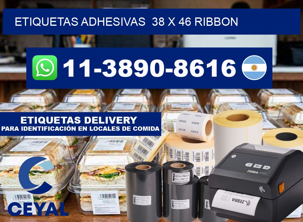 Etiquetas adhesivas  38 x 46 ribbon