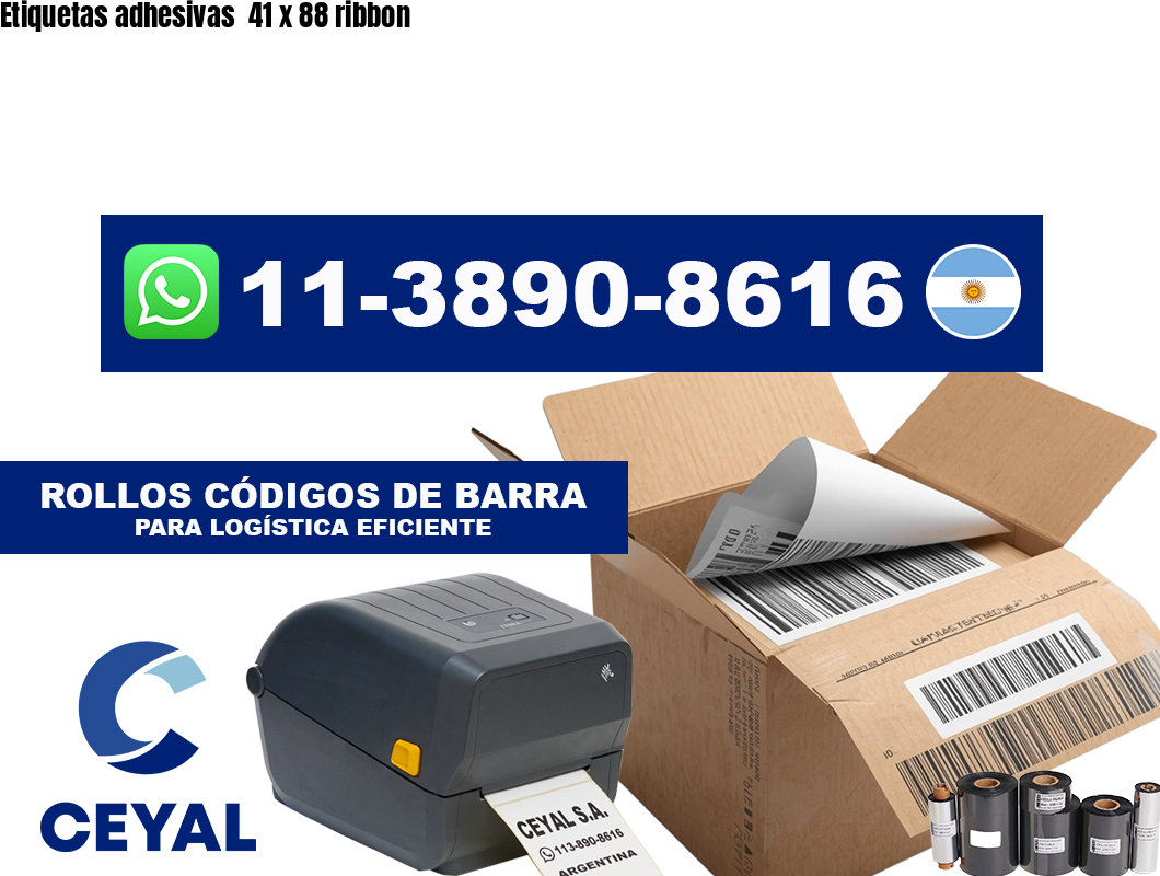 Etiquetas adhesivas  41 x 88 ribbon