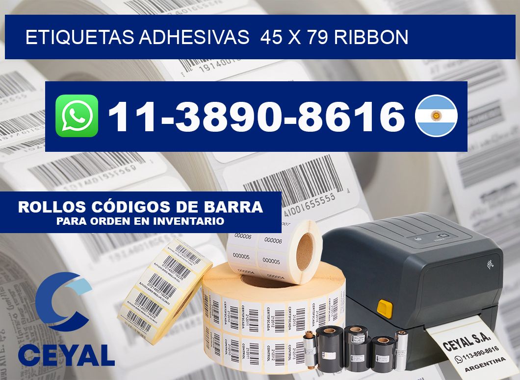 Etiquetas adhesivas  45 x 79 ribbon