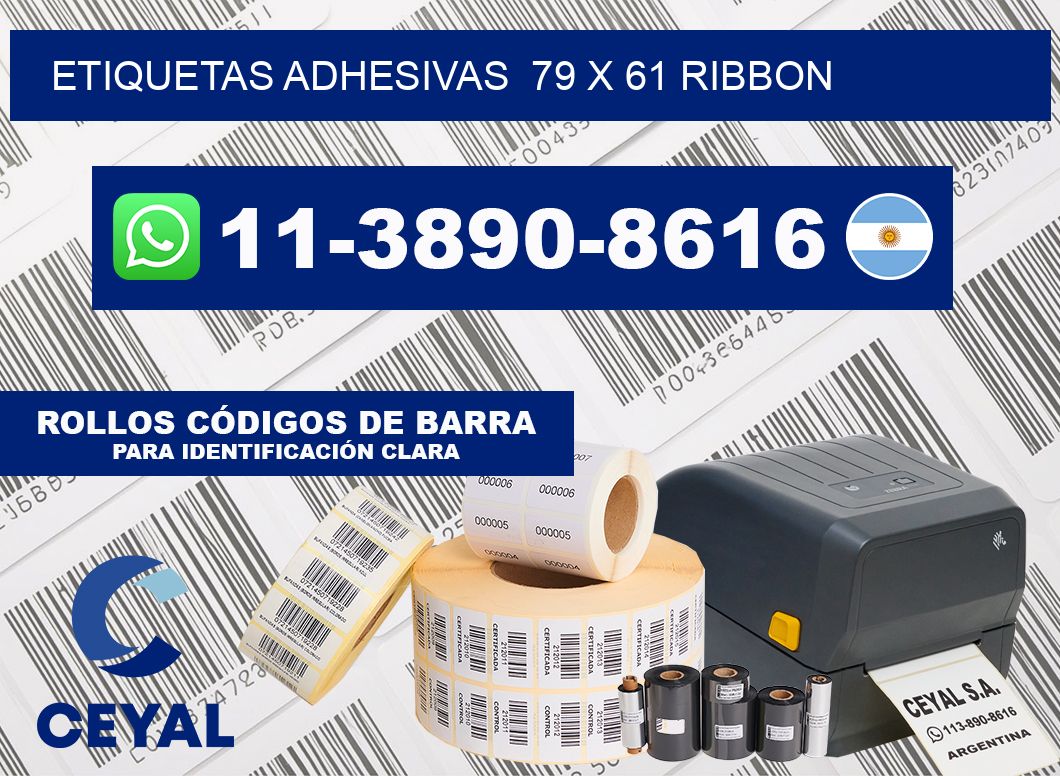 Etiquetas adhesivas  79 x 61 ribbon