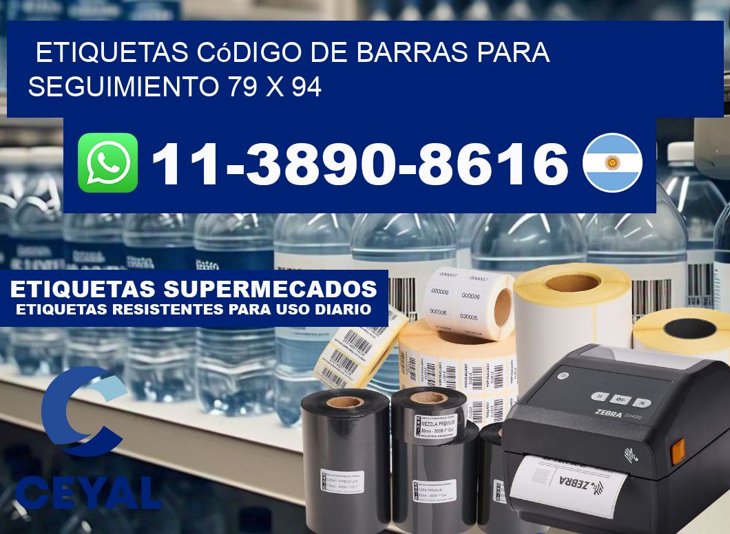 Etiquetas código de barras para seguimiento 79 x 94