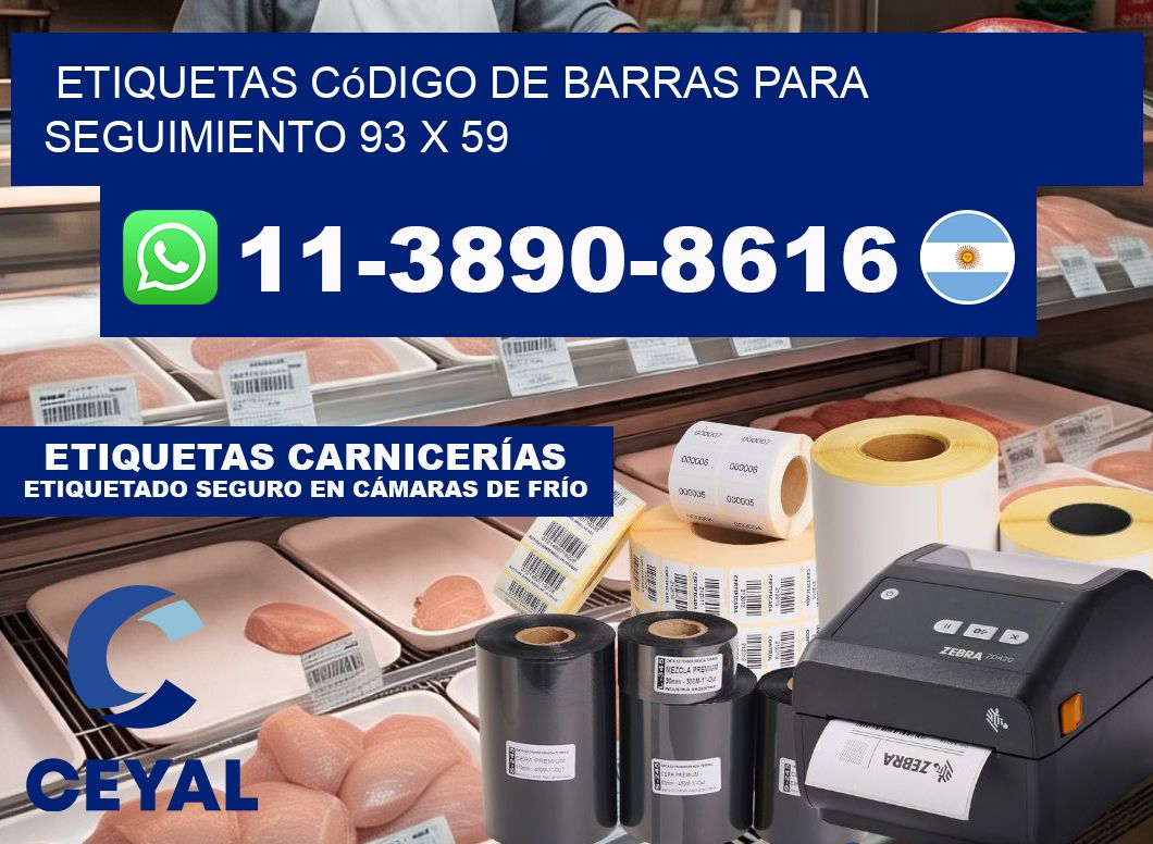 Etiquetas código de barras para seguimiento 93 x 59