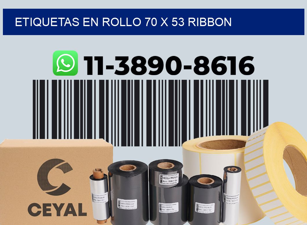 Etiquetas en rollo 70 x 53 ribbon