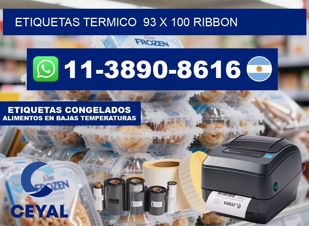 Etiquetas termico  93 x 100 ribbon