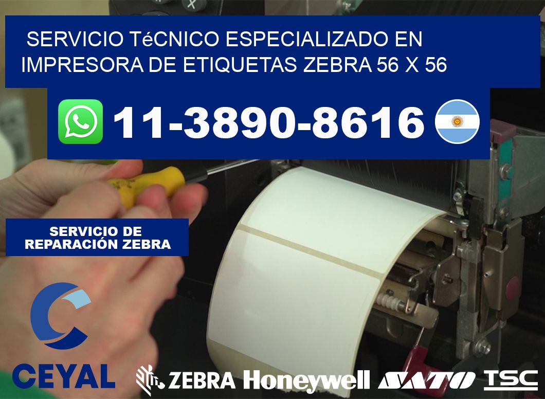 Servicio Técnico Especializado en Impresora de Etiquetas Zebra 56 x 56