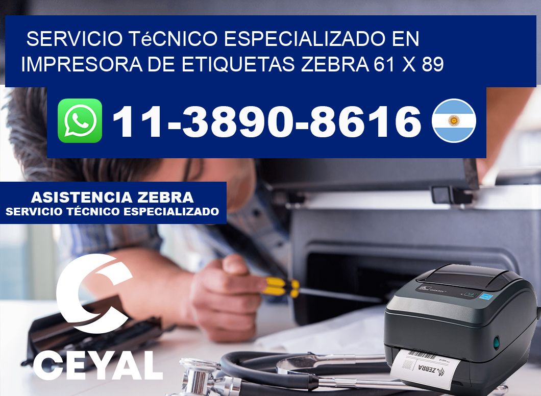 Servicio Técnico Especializado en Impresora de Etiquetas Zebra 61 x 89
