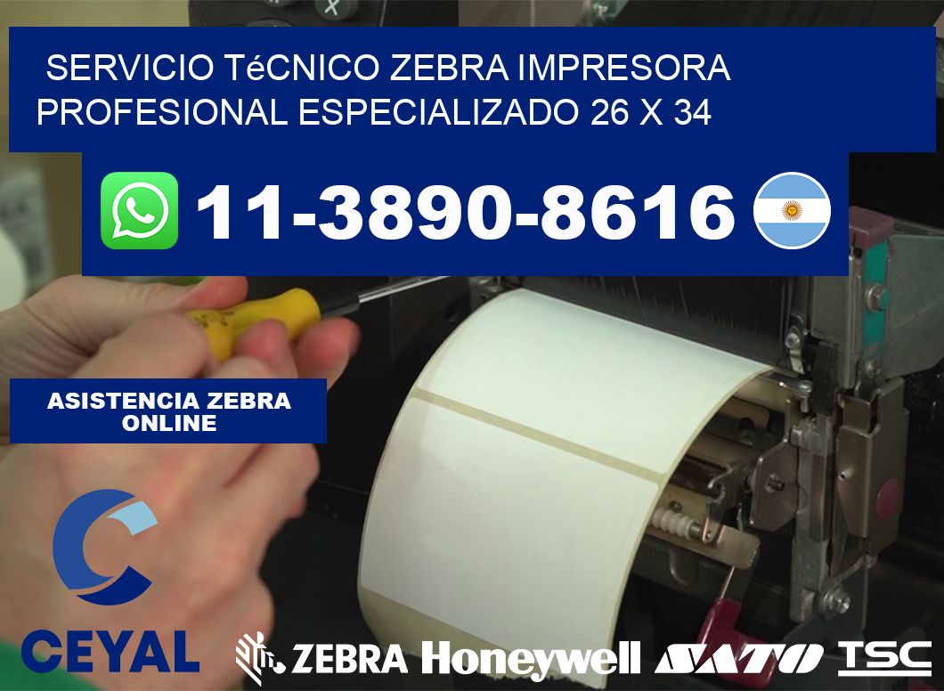 Servicio Técnico Zebra Impresora Profesional Especializado 26 x 34
