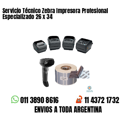 Servicio Técnico Zebra Impresora Profesional Especializado 26 x 34