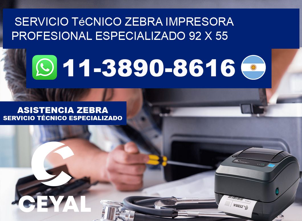 Servicio Técnico Zebra Impresora Profesional Especializado 92 x 55
