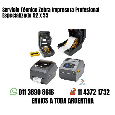 Servicio Técnico Zebra Impresora Profesional Especializado 92 x 55