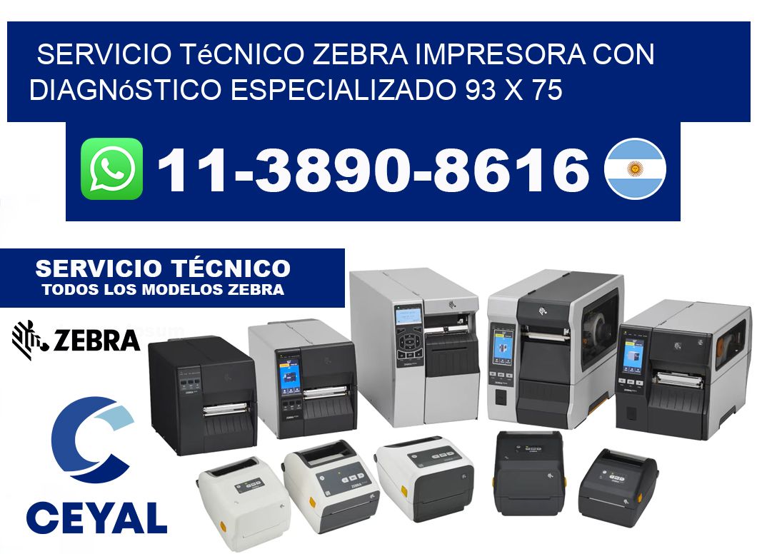 Servicio Técnico Zebra Impresora con Diagnóstico Especializado 93 x 75