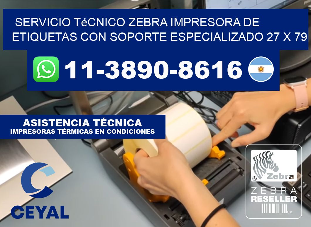 Servicio Técnico Zebra Impresora de Etiquetas con Soporte Especializado 27 x 79