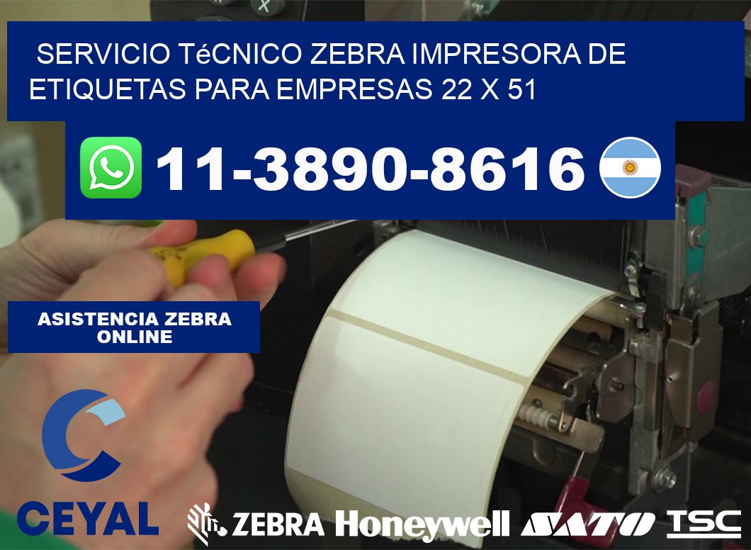Servicio Técnico Zebra Impresora de Etiquetas para Empresas 22 x 51