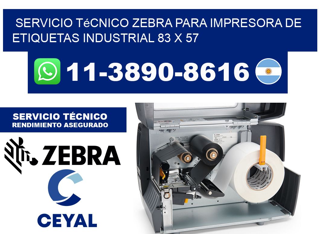 Servicio Técnico Zebra para Impresora de Etiquetas Industrial 83 x 57