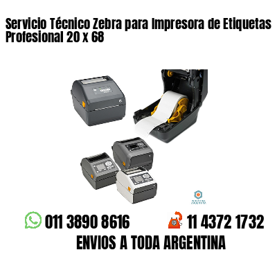 Servicio Técnico Zebra para Impresora de Etiquetas Profesional 20 x 68