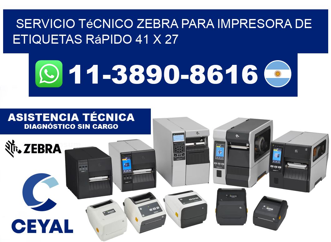 Servicio Técnico Zebra para Impresora de Etiquetas Rápido 41 x 27