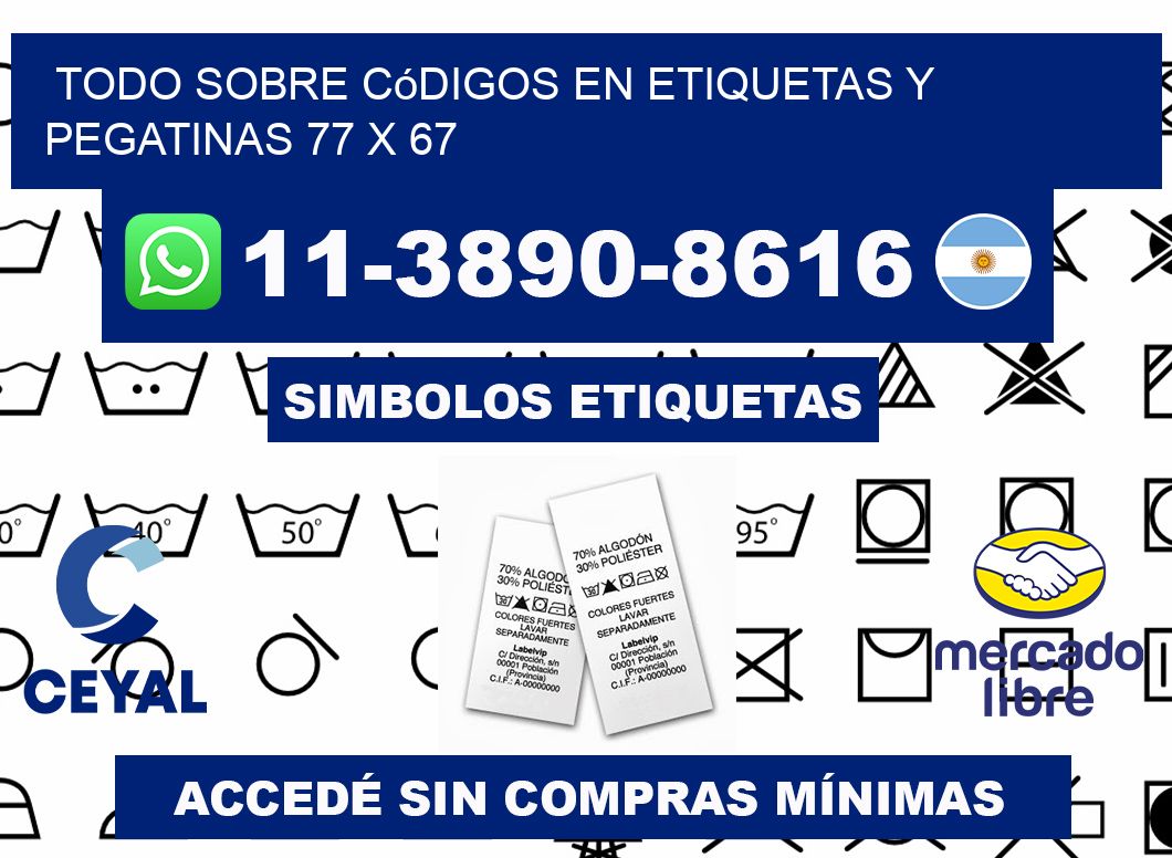 Todo sobre códigos en etiquetas y pegatinas 77 x 67