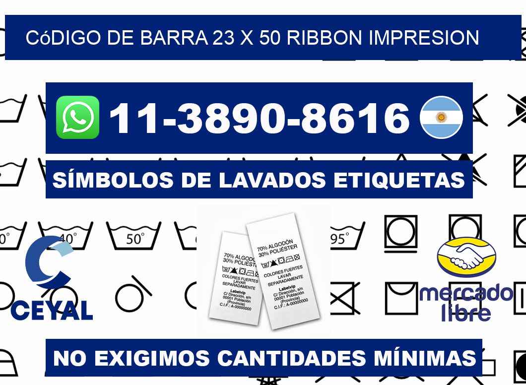 código de barra 23 x 50 ribbon impresion