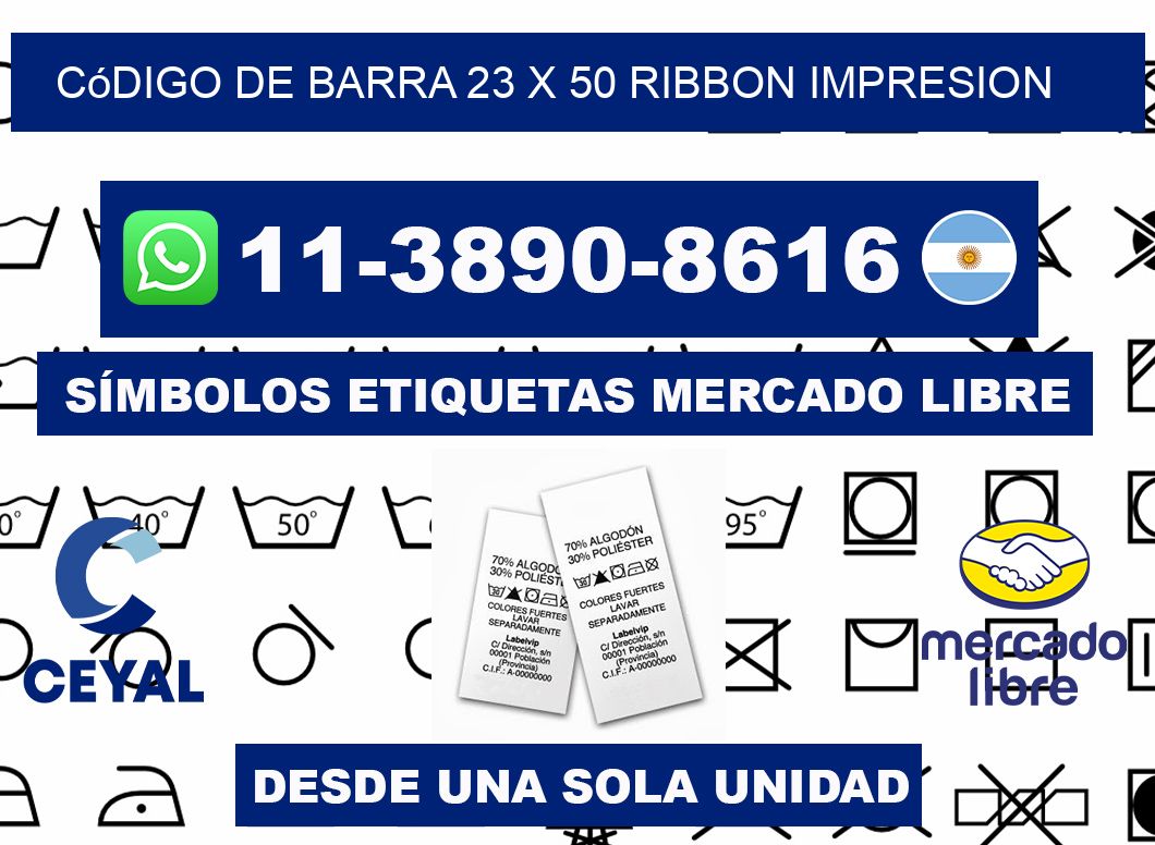 código de barra 23 x 50 ribbon impresion