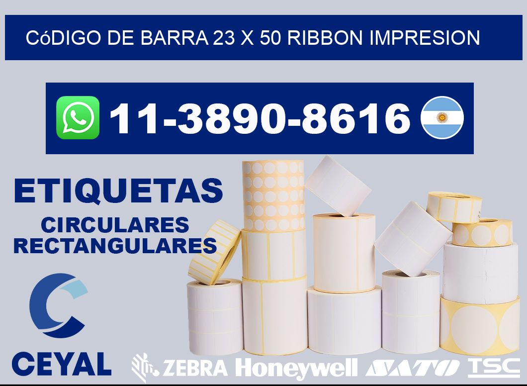 código de barra 23 x 50 ribbon impresion