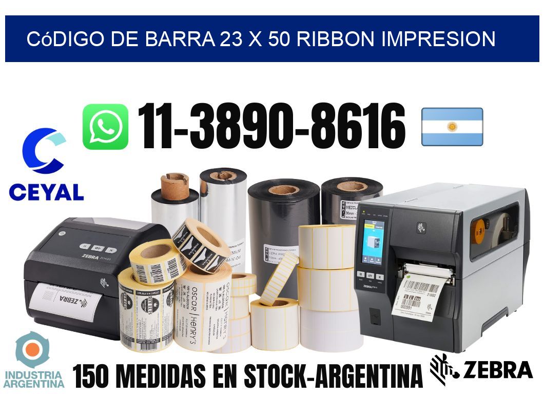 código de barra 23 x 50 ribbon impresion