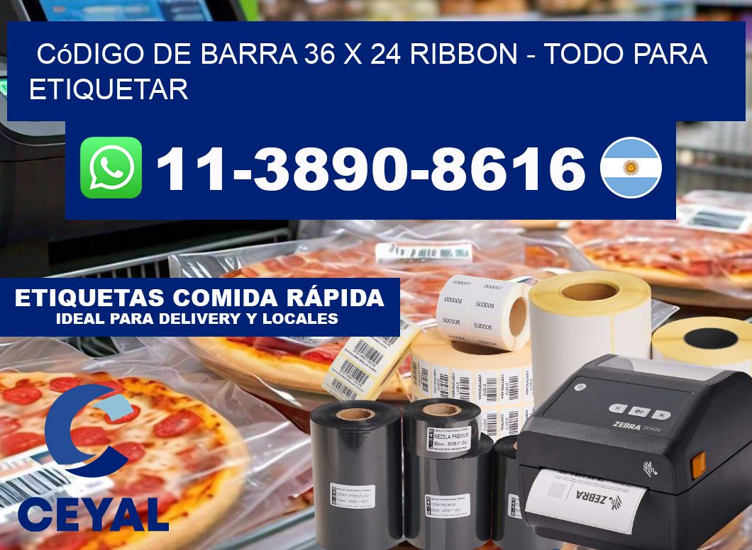 código de barra 36 x 24 ribbon - Todo para Etiquetar