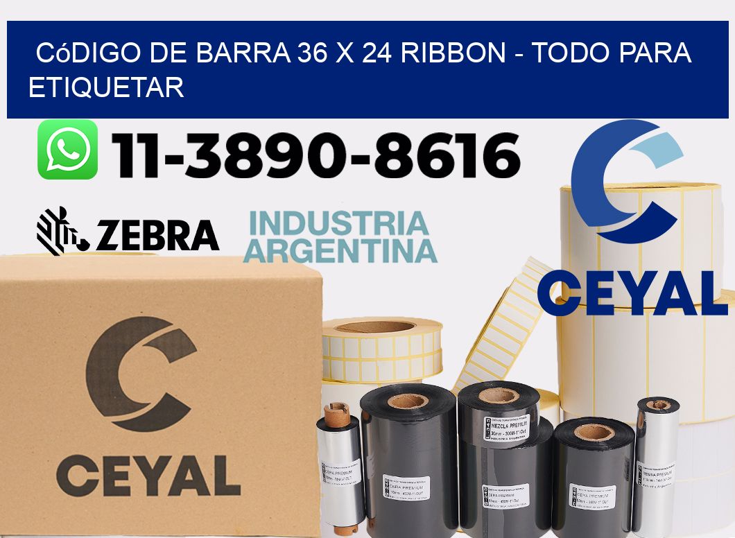 código de barra 36 x 24 ribbon - Todo para Etiquetar