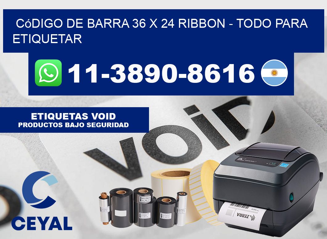 código de barra 36 x 24 ribbon - Todo para Etiquetar