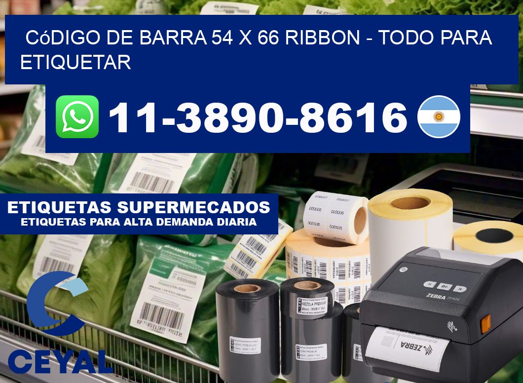 código de barra 54 x 66 ribbon - Todo para Etiquetar