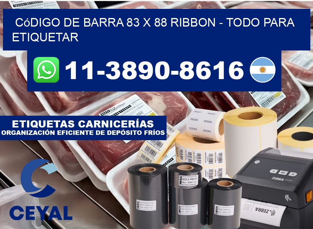 código de barra 83 x 88 ribbon - Todo para Etiquetar
