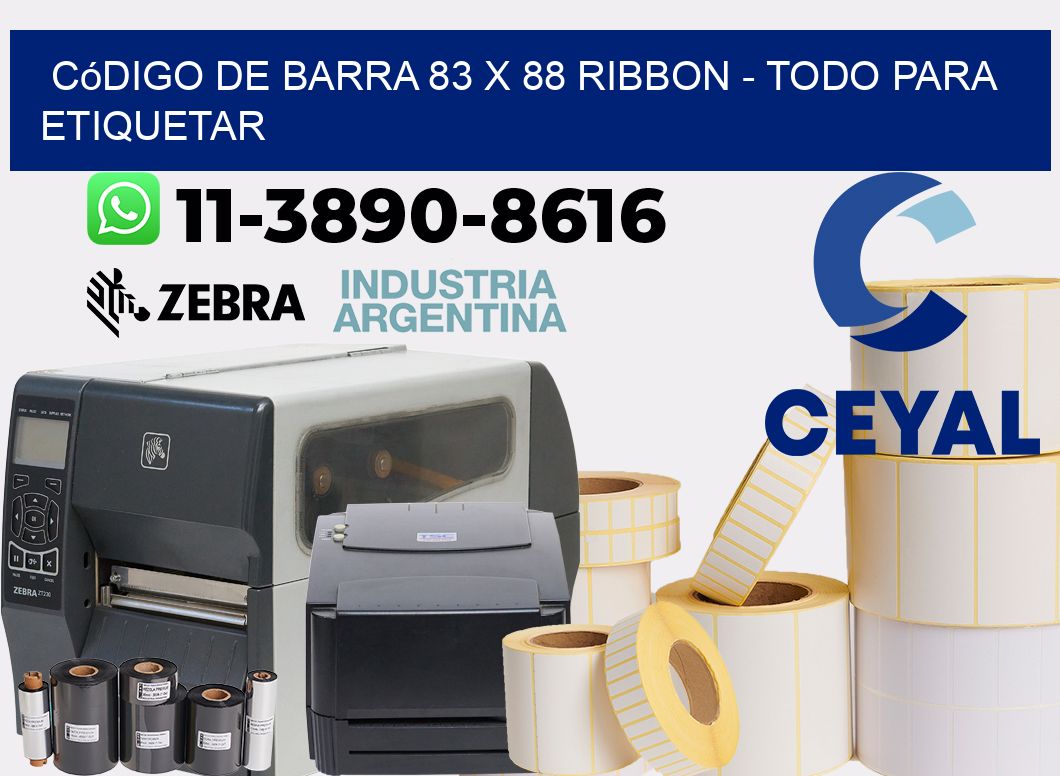 código de barra 83 x 88 ribbon - Todo para Etiquetar