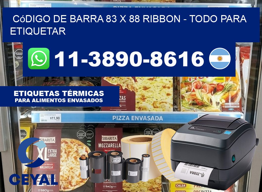 código de barra 83 x 88 ribbon – Todo para Etiquetar