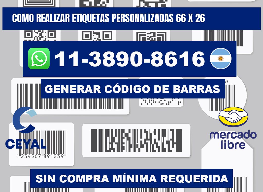 como realizar etiquetas personalizadas 66 x 26