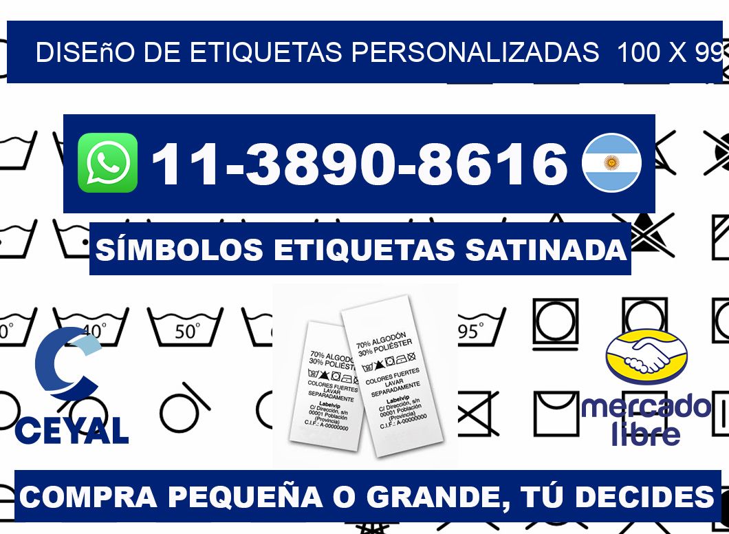 diseño de etiquetas personalizadas  100 x 99