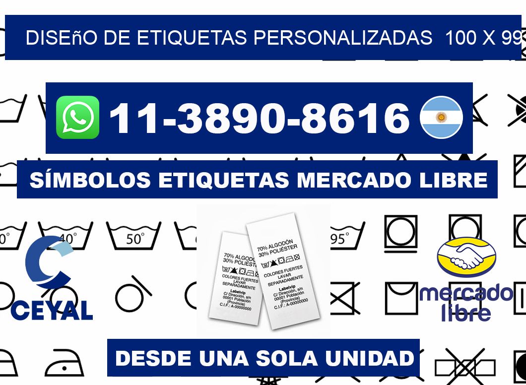 diseño de etiquetas personalizadas  100 x 99