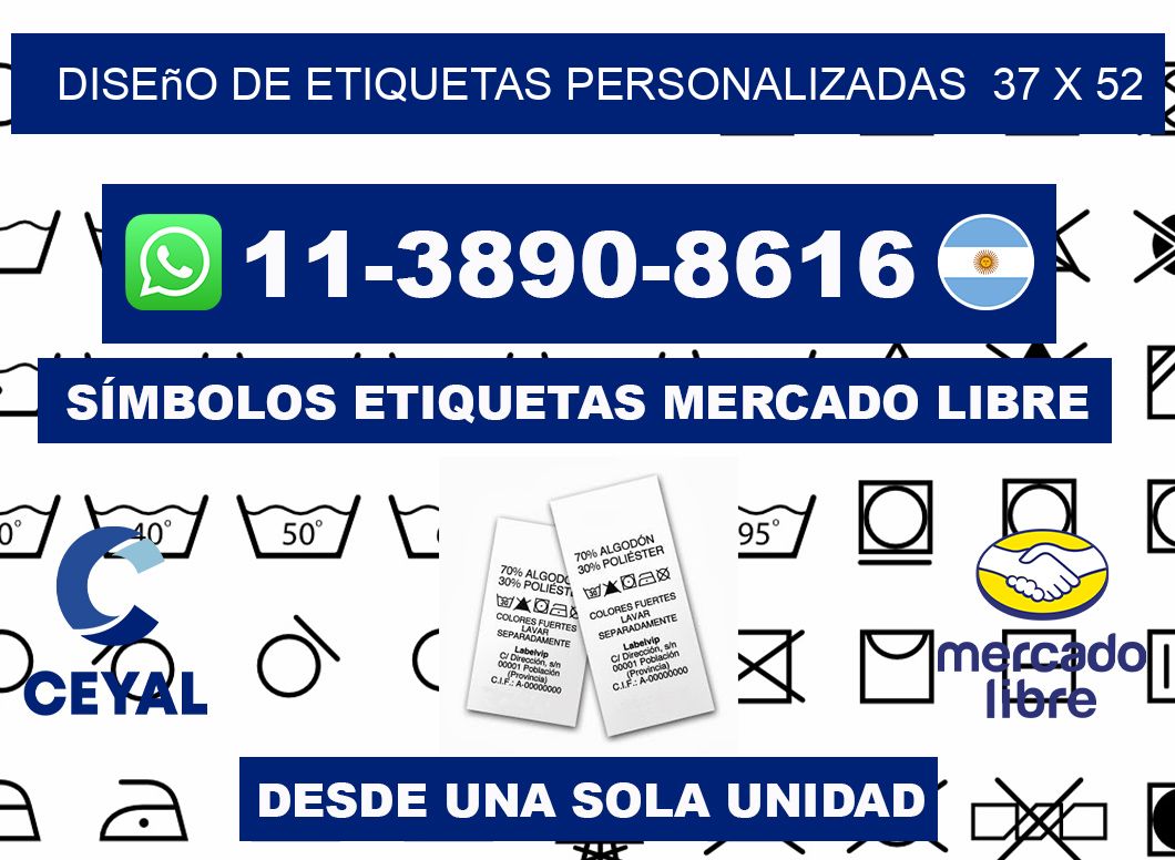 diseño de etiquetas personalizadas  37 x 52