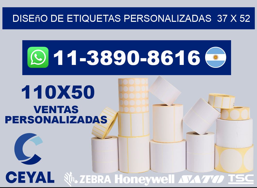 diseño de etiquetas personalizadas  37 x 52