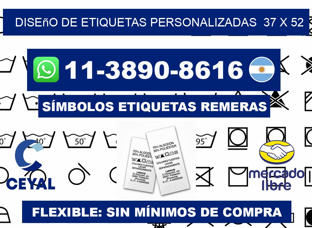 diseño de etiquetas personalizadas  37 x 52
