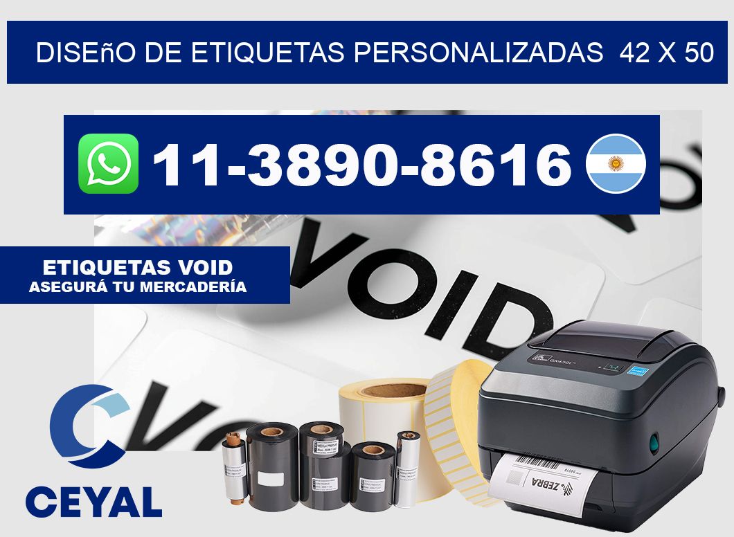 diseño de etiquetas personalizadas  42 x 50
