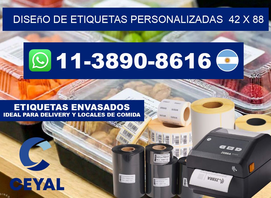 diseño de etiquetas personalizadas  42 x 88
