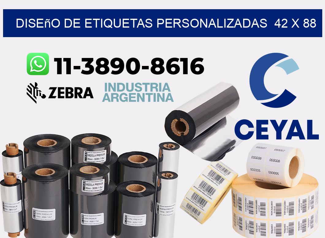 diseño de etiquetas personalizadas  42 x 88