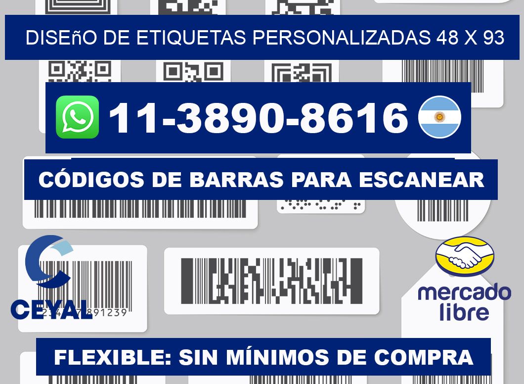diseño de etiquetas personalizadas 48 x 93