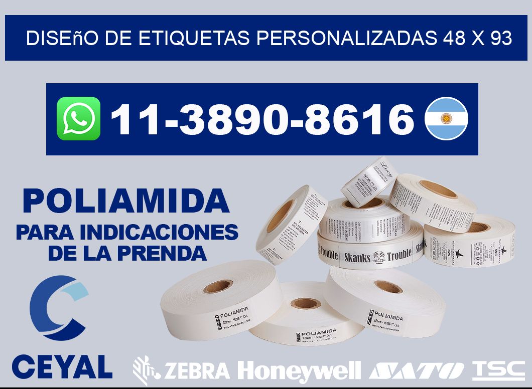diseño de etiquetas personalizadas 48 x 93