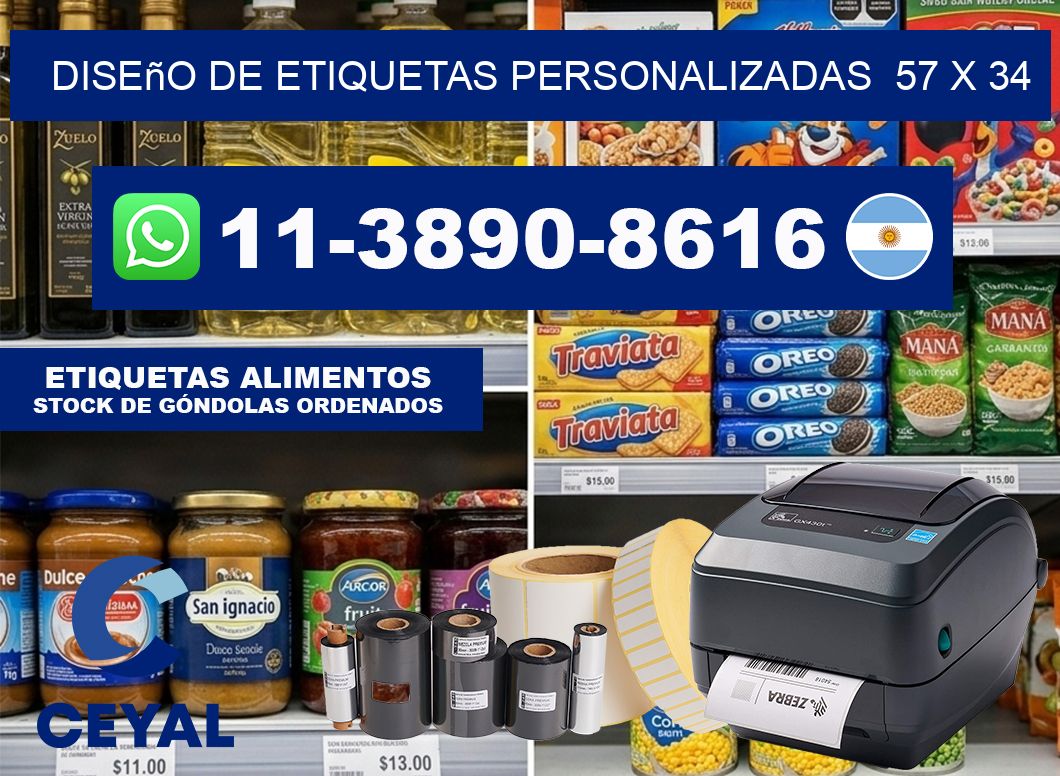 diseño de etiquetas personalizadas  57 x 34