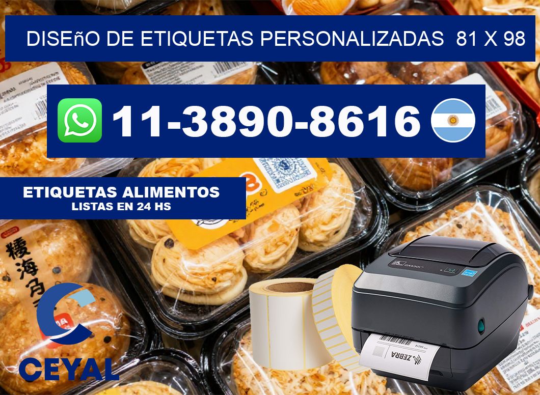 diseño de etiquetas personalizadas  81 x 98