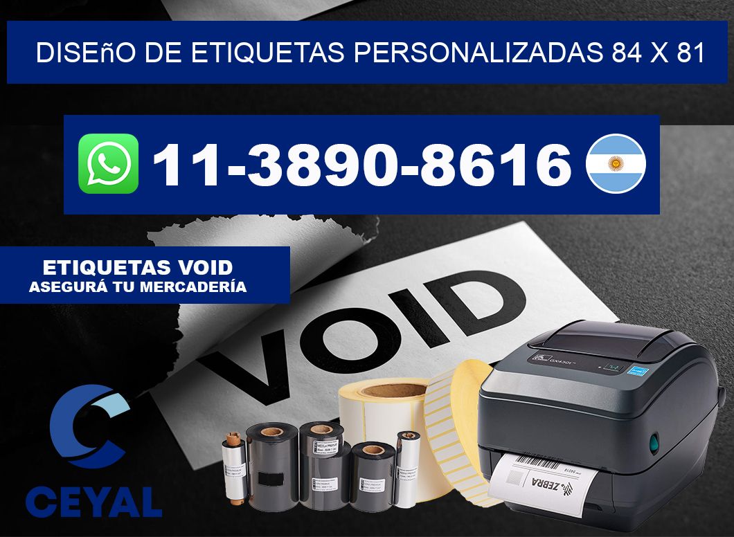 diseño de etiquetas personalizadas 84 x 81