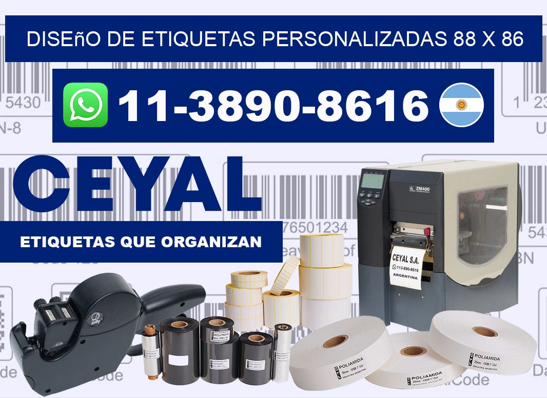 diseño de etiquetas personalizadas 88 x 86