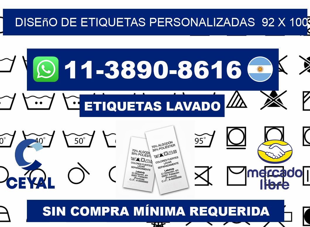 diseño de etiquetas personalizadas  92 x 100