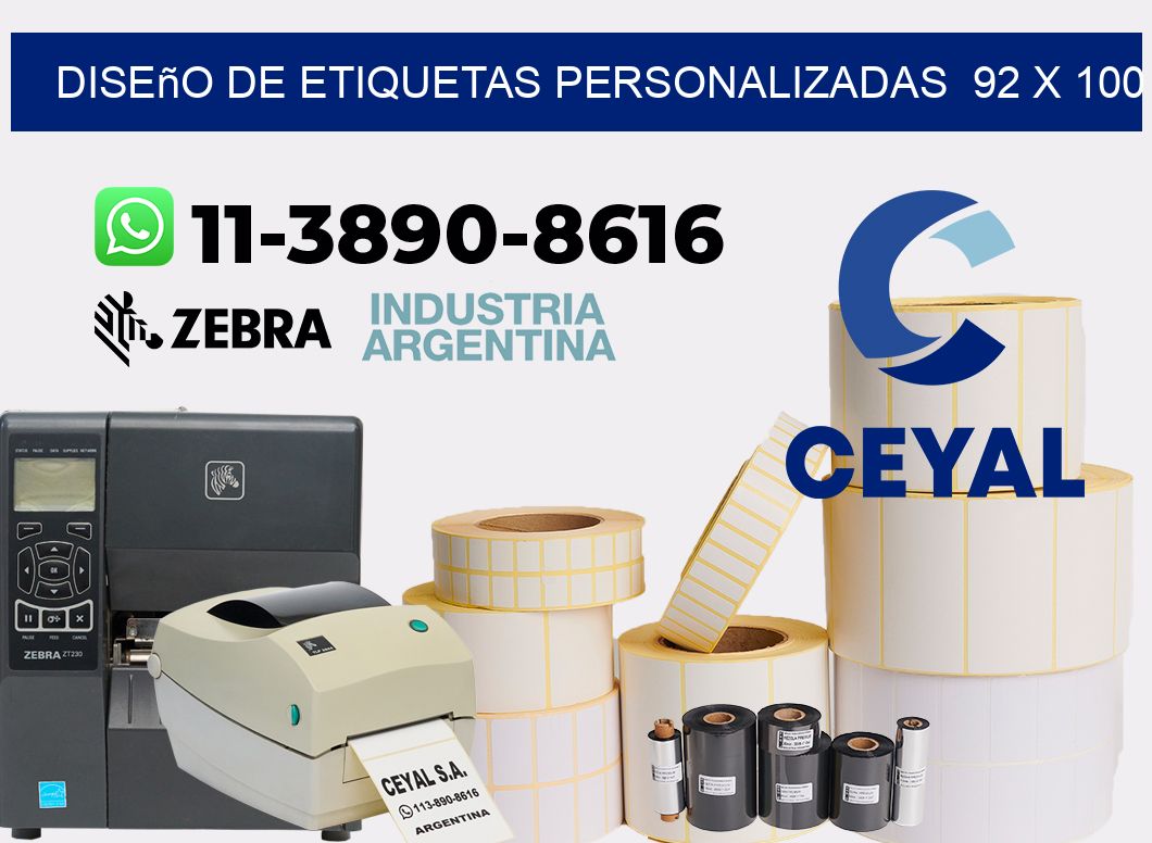diseño de etiquetas personalizadas  92 x 100
